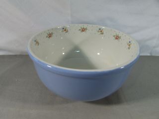 Vintage Hall China Blue Floral Mixing Bowl