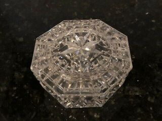 Sparkling Waterford Crystal Vintage Octagonal Trinket Box W/ Lid