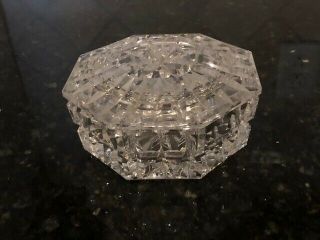 SPARKLING Waterford Crystal Vintage Octagonal Trinket Box w/ Lid 2