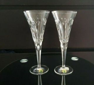 A Waterford Crystal Millennium Love Hearts Fluted Champagne Glasses