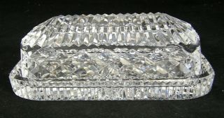 Sparkling Waterford Crystal Giftware Covered Butter Dish Coffin Top Exc.