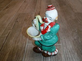 Vintage Vcagco Ceramics Japan Clown with Sax Wall Pocket 2