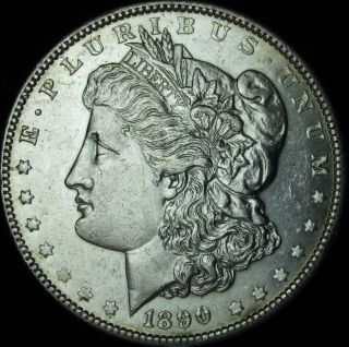 1890 Morgan Silver Dollar In Saflip® - Bu - (au, ) Pl Details - Jw