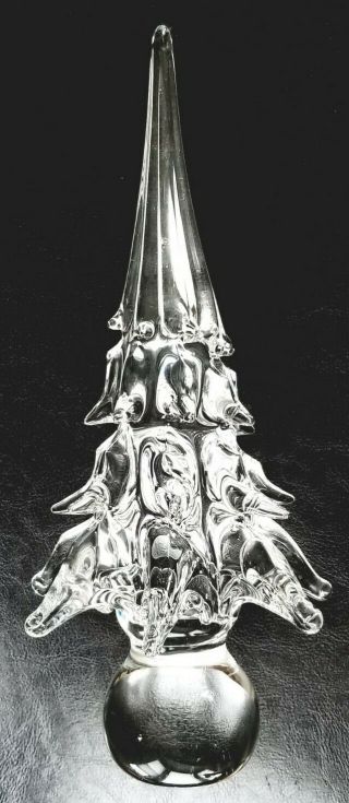 Murano Art Glass Clear Christmas Tree.  10 "