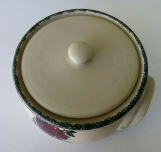 HOME & GARDEN PARTY - APPLE - 2001 STONEWARE POTTERY 2 QUART COVERED CASSEROLE 3