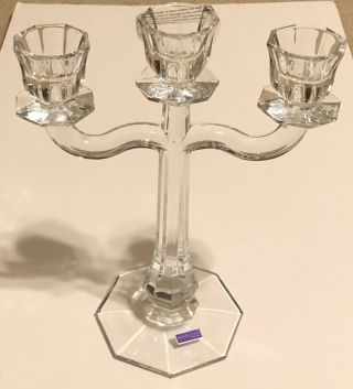 Large Waterford 12 " Marquis Crystal Three Arm Candelabra
