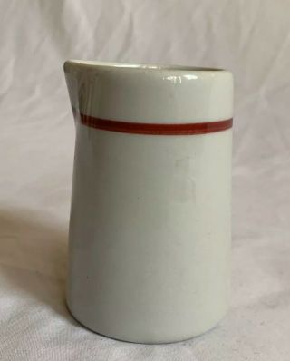 Vintage Shenango China Castle Pa Usa 0 - 10 White/red Creamer 3” Tall