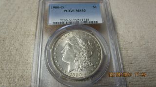 1900 - O,  Morgan Dollar.  Pcgs,  Ms 63 - With Gorgeous,  Satin - Like Surfaces