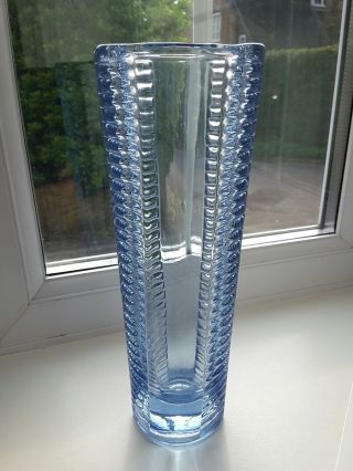 Large Czech Nemsova Elliptical Art Glass Vase Designed By Milos Filip