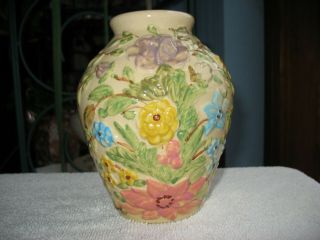 R.  R.  P.  Co.  Roseville Pottery Hand Painted Signed Vase
