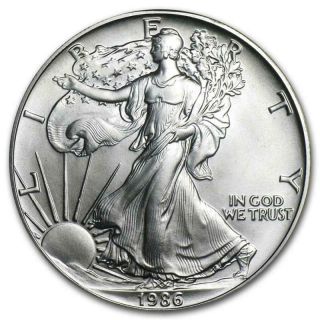 1986 1 Oz American Silver Eagle Coin (bu)