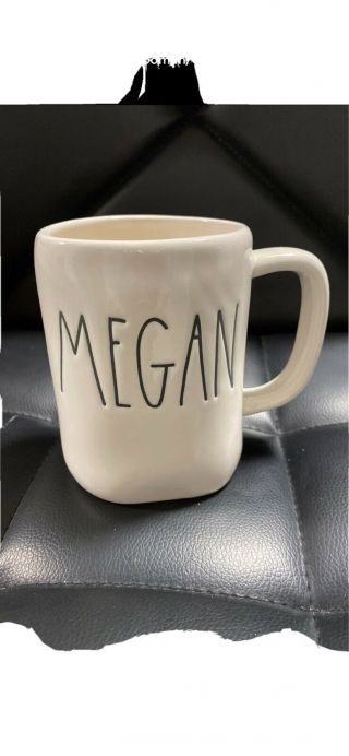 Rae Dunn Megan Coffee Mug By Magenta,  Large White,  Artisan Collecfion
