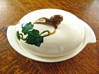 Vintage Metlox Poppytrail Pottery Made In California Ivy Butter Dish W Lid