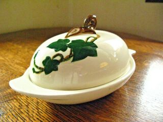 Vintage Metlox Poppytrail Pottery Made in California Ivy Butter Dish w Lid 2
