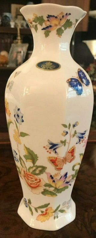 Aynsley Cottage Garden Butterfly Vase 8 3/4 "