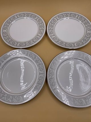 Set Of 4 Imperial China Whitney By W.  Dalton 5671 10 3/8 " Dinner Plates