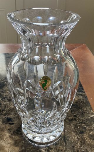 Retired Waterford Crystal Lismore 9” Vase W/box