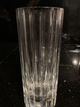 Baccarat Harmonie Crystal Flower Straight Vase Height 8”