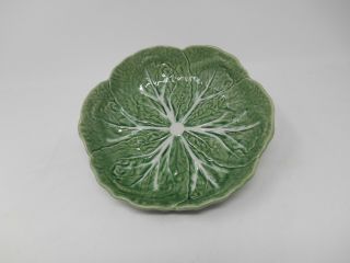 Vintage Bordallo Pinheiro Large Green Cabbage Leaf Bowl 8 " Made In Portugal