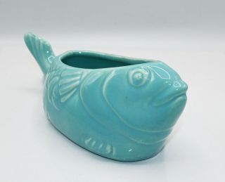 Vintage 1930 - 40 ' s Bauer USA Pottery Ceramic Chicken of the Sea Tuna Baker 3
