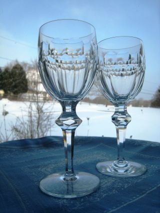 WATERFORD IRISH CRYSTAL.  CURRAGHMORE PATTERN.  TWO 7 1/8 