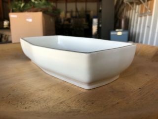 Red Wing Art Pottery Ivory Serving Bowl Dish Planter Garden Line 5019 from 1957 3