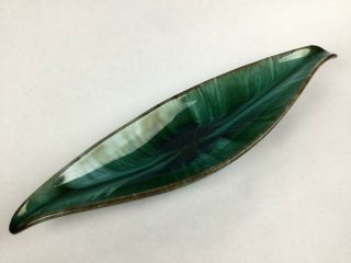 Blue Mountain Pottery Leaf Dish Mid Century Bmp Canada Green