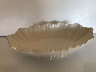 Lenox Symphony China 11” Footed Centerpiece Bowl Scalloped Gold Trim