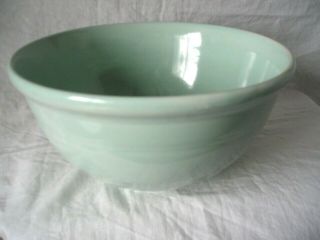 Vintage Coors Mello Tone Pottery 9 1/2 " Green Mixing Bowl