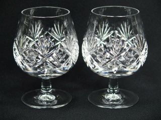 Tiffany & Co Set Of 2 Newport Crystal Brandy Snifter Glasses