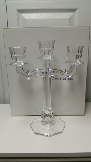 Large Waterford 12 " Marquis Crystal Three Arm Candelabra