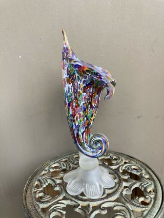 Vintage Italian Millefiori Murano Art Glass Flower Vase - Fratelli Toso? 2
