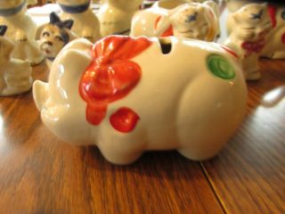 Vintage Shawnee Pottery 11 items Pig Spout dog cat bank creamer pitcher 2