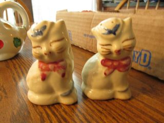 Vintage Shawnee Pottery 11 items Pig Spout dog cat bank creamer pitcher 3