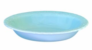 Mckee Delphite Poudre Blue Milk Glass Laurel Pattern Oval Vegetable Serving Bowl
