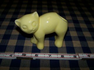 Cute Vintage Yellow Mccoy Pottery Arched Stretch Cat Miniature Planter/cool Item