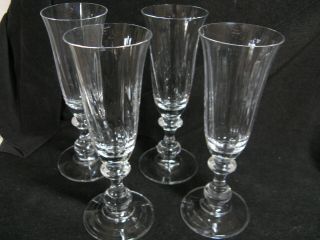 4 Mikasa French Countryside Fluted Champagne Glasses