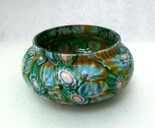 Murano Venetian Fratelli Toso Millifiori Art Glass Bowl Vase