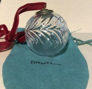 Tiffany & Co Solid Crystal Ball Christmas Ornament