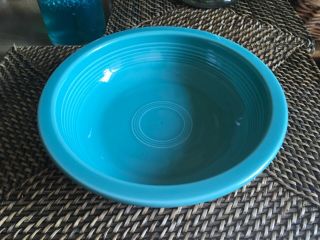 Vintage (older) 8 1/2” Turquoise Nappy Bowl By Fiestaware
