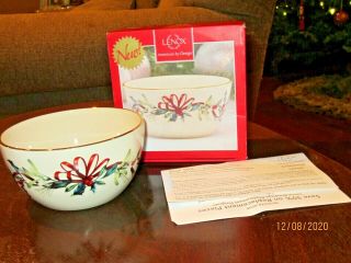 Lenox Winter Greetings Christmas Holiday 5 " Serving Bowl Candy Nuts,