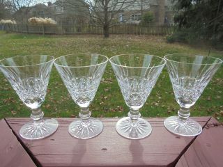 4 Waterford Crystal Tramore Claret Wine Goblets 5 1/4 "