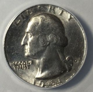 1981 - P 25c Washington Quarter - Anacs Ms60 - Strike On 5 Cent Blank Error Coin