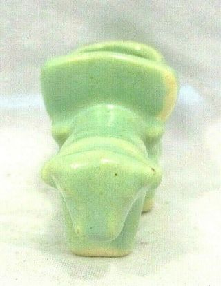 Vintage Shawnee? Green Oxen Pulling Covered Wagon Mini Planter Vase Toothpick 2