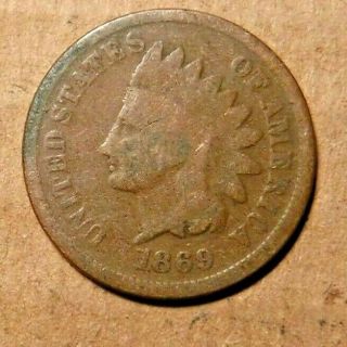 1869 U.  S.  Indian Head Cent,  Penny 2