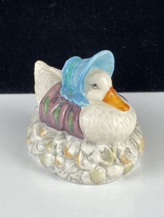Vintage Porcelain Beatrix Potter Beswick England,  Jemima Puddleduck Feather Nest