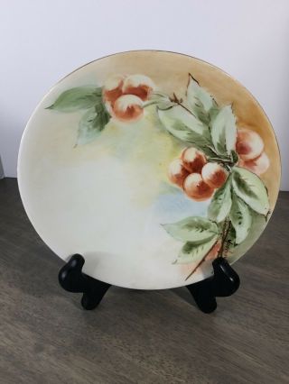 Antique Signed Woodrow Jean Pouyat Limoges Jpl France Hand Painted Plate (612)