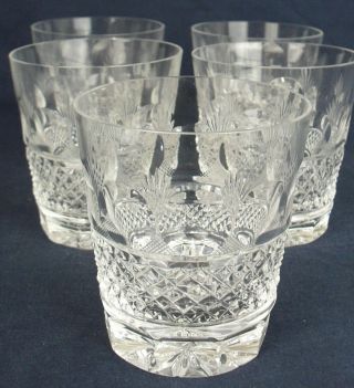 Small Crystal Whiskey Glasses Possibly Webb Or Edinburgh Quality Job Of 5