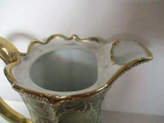 Vintage Nippon ?? hand painted pitcher gold trimmed 3