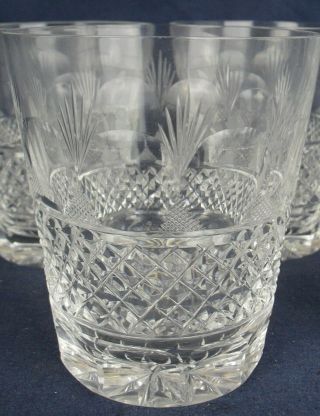 Large Crystal Whiskey Glasses Possibly Webb Or Edinburgh Quality Job Of 5